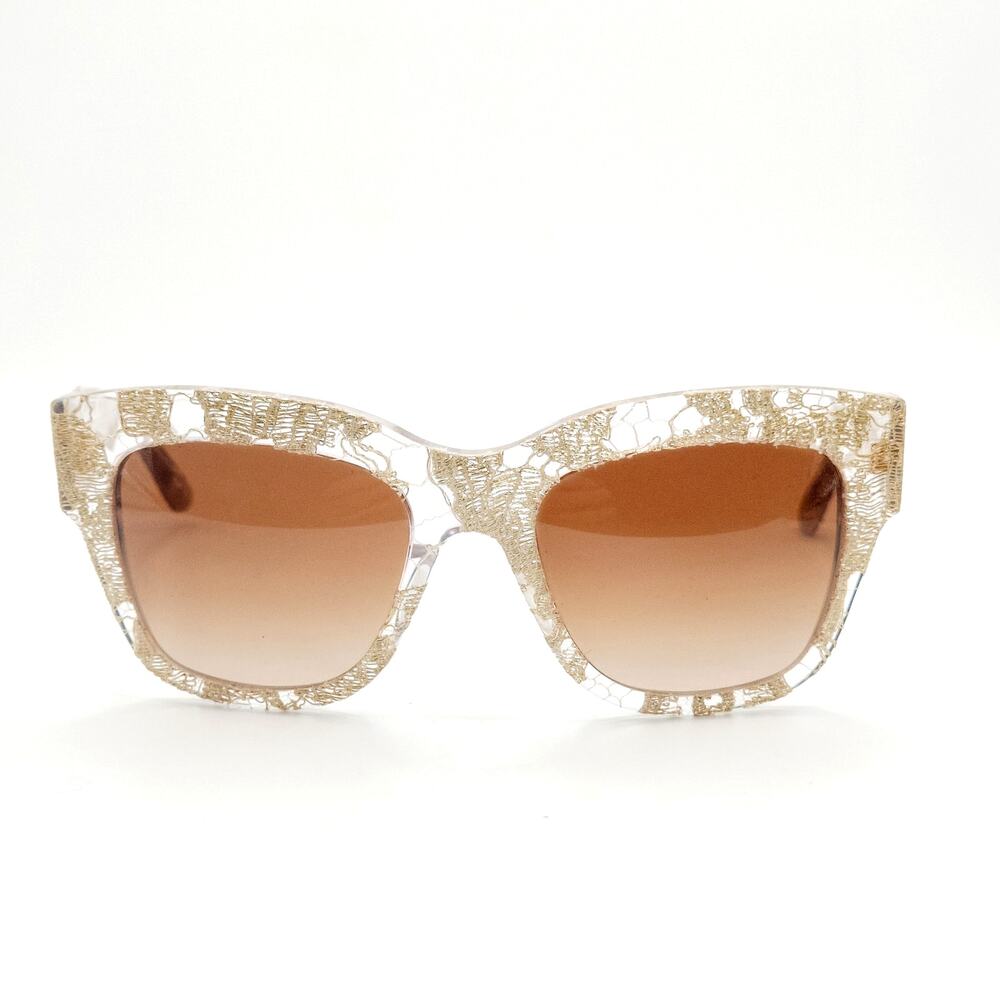 Dolce & Gabbana DG4231 Lace Sunglasses Clear Gold Gradient Designer